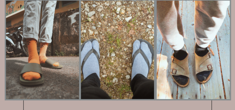Gewoon niet doen: Met sokken in sandalen of slippers